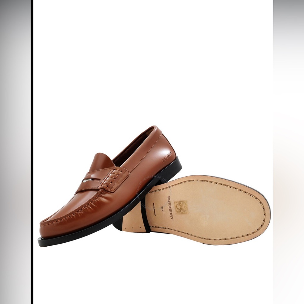 Burberry Ladies Rupert Leather Penny Loafers - Picture 2 of 8